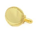 Oval 18KT Vermeil Engravable Cufflinks