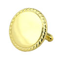 Vermeil Round Engravable Cufflinks