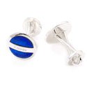 Twisted Blue Sterling Cufflinks