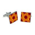 Orange Sunflower Cufflinks