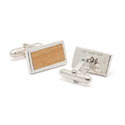 Natural Palestra Floor Cufflinks