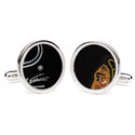 Blackhawks Hockey Puck Cufflinks