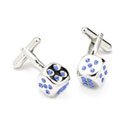 Swarovski Crystal Dice Cufflinks