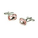 Rose Crystal Cufflinks