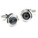 Silver Finish Watch & Compass Cufflinks