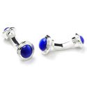 Blue Fiber Optic Cufflinks