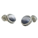Grey Greek Border Cufflinks