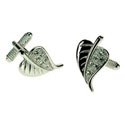 Crystal Leaf Cufflinks