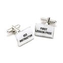 Naughty Slogan Cufflinks