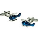 Blue Helicopter Cuff Links