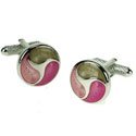 Lilac Multiround Cuff Links