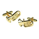 Gold Tuba Cufflinks