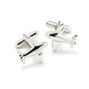 Chrome Jet Plane Cufflinks