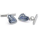 Blue Heart Cufflinks