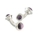 Purple Fiber Optic Cufflinks
