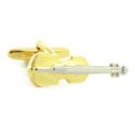 Gold Finish Violin Cufflinks