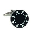 Black Poker Chip Cufflinks