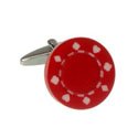 Red Poker Chip Cufflinks