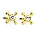 Gold Finish Water Taps Cufflink