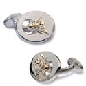 18Kt Emerging Ant Oval Cufflinks