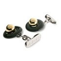 Ball & Chain in Onyx Donut Cufflinks