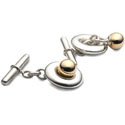 Ball & Chain in Sterling Donut Cufflinks