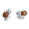 Sterling & Sapphire Owl Cufflinks
