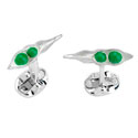 Sterling Pea Pod Cufflinks