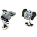 Sterling & Sapphire Elephant Cufflinks