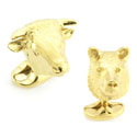 18Kt Vermeil Bull Calf Cufflinks