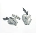 Sterling Apple Cufflinks