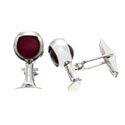 Sterling Wine Glass Cufflinks