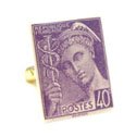 Caduceus Stamp Cufflinks (France)
