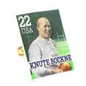Knute Rockne Stamp Cufflinks