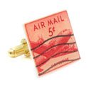 Airplane Stamp Cufflinks