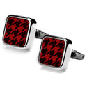 Houndstooth Ruby Cuff Links