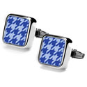 Houndstooth Blue Cufflinks