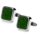 Green Paisley Cuff Links