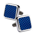 Cobalt Checker Cuff Links