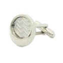 Silver Wave Pod Cufflinks