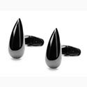 Gun Metal Tear Drop Cufflinks