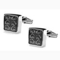Grey Floral Cufflinks