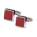 Red Checker Cuff Links