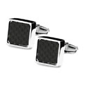 Charcoal Checker Cuff Links