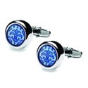 Blue Floral Cufflinks