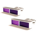 Two-Tone Purple Cuff Link