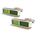 Two-Tone Green Cuff Link