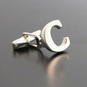 Sterling Letter C Cufflinks