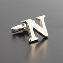 Sterling Letter N Cufflinks