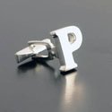 Sterling Letter P Cufflinks